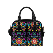 Load image into Gallery viewer, Geometric Floral Winter-Black Shoulder Handbag (Model 1634) Shoulder Handbags (1634) e-joyer 
