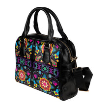 Load image into Gallery viewer, Geometric Floral Winter-Black Shoulder Handbag (Model 1634) Shoulder Handbags (1634) e-joyer 
