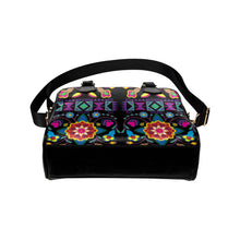 Load image into Gallery viewer, Geometric Floral Winter-Black Shoulder Handbag (Model 1634) Shoulder Handbags (1634) e-joyer 
