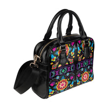 Load image into Gallery viewer, Geometric Floral Winter-Black Shoulder Handbag (Model 1634) Shoulder Handbags (1634) e-joyer 
