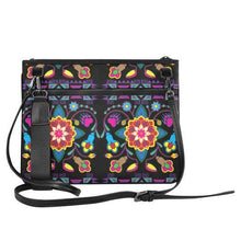 Load image into Gallery viewer, Geometric Floral Winter-Black Slim Clutch Bag (Model 1668) Slim Clutch Bags (1668) e-joyer 
