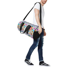 Load image into Gallery viewer, Geometric Floral Winter - Gray Duffle Bag (Model 1679) Duffle Bag (1679) e-joyer 
