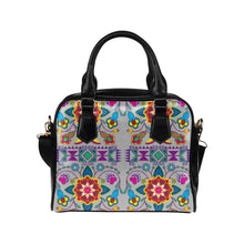 Load image into Gallery viewer, Geometric Floral Winter-Gray Shoulder Handbag (Model 1634) Shoulder Handbags (1634) e-joyer 
