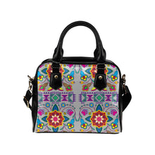 Load image into Gallery viewer, Geometric Floral Winter-Gray Shoulder Handbag (Model 1634) Shoulder Handbags (1634) e-joyer 
