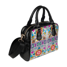 Load image into Gallery viewer, Geometric Floral Winter-Gray Shoulder Handbag (Model 1634) Shoulder Handbags (1634) e-joyer 
