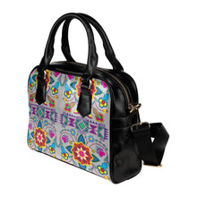 Load image into Gallery viewer, Geometric Floral Winter-Gray Shoulder Handbag (Model 1634) Shoulder Handbags (1634) e-joyer 
