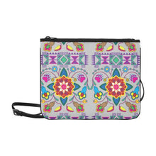 Load image into Gallery viewer, Geometric Floral Winter-Gray Slim Clutch Bag (Model 1668) Slim Clutch Bags (1668) e-joyer 
