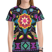 Load image into Gallery viewer, Geometric Floral Winter New All Over Print T-shirt for Women (Model T45) New All Over Print T-shirt for Women (T45) e-joyer 
