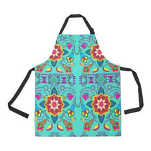 Load image into Gallery viewer, Geometric Floral Winter-Sky All Over Print Apron All Over Print Apron e-joyer 
