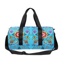 Load image into Gallery viewer, Geometric Floral Winter - Sky Blue Duffle Bag (Model 1679) Duffle Bag (1679) e-joyer 
