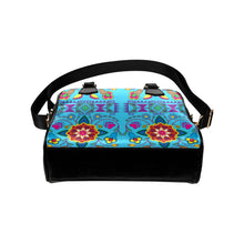 Load image into Gallery viewer, Geometric Floral Winter-Sky Blue Shoulder Handbag (Model 1634) Shoulder Handbags (1634) e-joyer 
