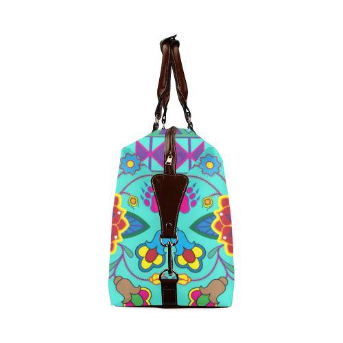 Geometric Floral Winter-Sky Classic Travel Bag (Model 1643) Remake Classic Travel Bags (1643) e-joyer 