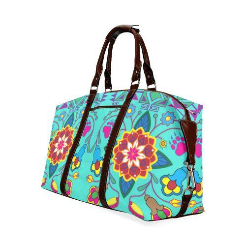 Geometric Floral Winter-Sky Classic Travel Bag (Model 1643) Remake Classic Travel Bags (1643) e-joyer 