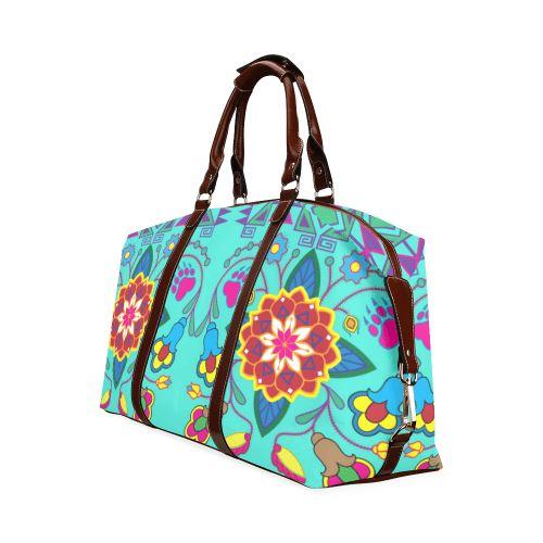 Geometric Floral Winter-Sky Classic Travel Bag (Model 1643) Remake Classic Travel Bags (1643) e-joyer 