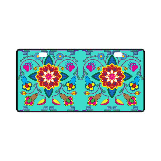 Geometric Floral Winter-Sky License Plate License Plate e-joyer 