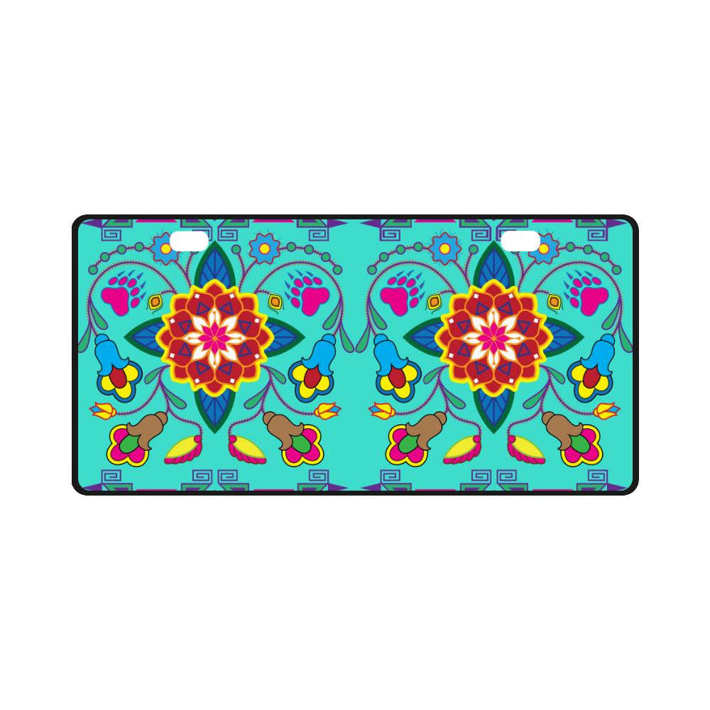 Geometric Floral Winter-Sky License Plate License Plate e-joyer 