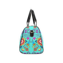 Load image into Gallery viewer, Geometric Floral Winter-Sky New Waterproof Travel Bag/Large (Model 1639) Waterproof Travel Bags (1639) e-joyer 
