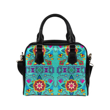 Load image into Gallery viewer, Geometric Floral Winter-Sky Shoulder Handbag (Model 1634) Shoulder Handbags (1634) e-joyer 
