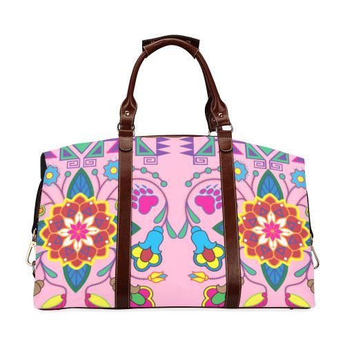 Geometric Floral Winter-Sunset Classic Travel Bag (Model 1643) Remake Classic Travel Bags (1643) e-joyer 