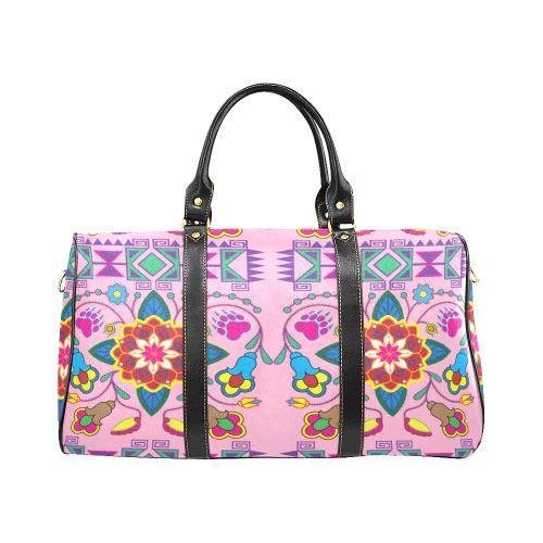 Geometric Floral Winter-Sunset New Waterproof Travel Bag/Large (Model 1639) Waterproof Travel Bags (1639) e-joyer 