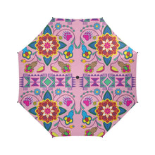 Load image into Gallery viewer, Geometric Floral Winter-Sunset Semi-Automatic Foldable Umbrella Semi-Automatic Foldable Umbrella e-joyer 
