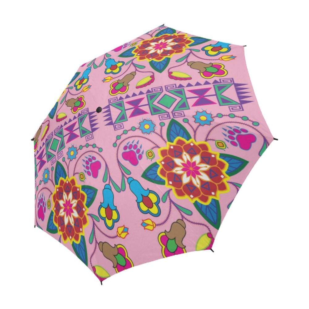 Geometric Floral Winter-Sunset Semi-Automatic Foldable Umbrella Semi-Automatic Foldable Umbrella e-joyer 