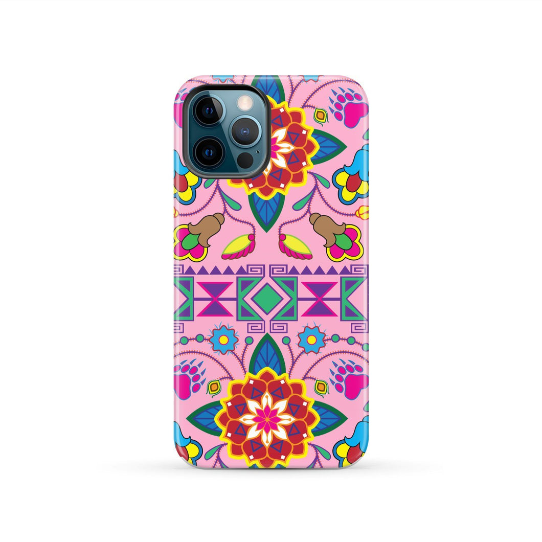 Geometric Floral Winter - Sunset Tough Case Tough Case wc-fulfillment iPhone 12 Pro 