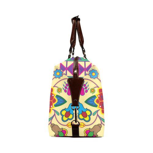 Geometric Floral Winter-Vanilla Classic Travel Bag (Model 1643) Remake Classic Travel Bags (1643) e-joyer 