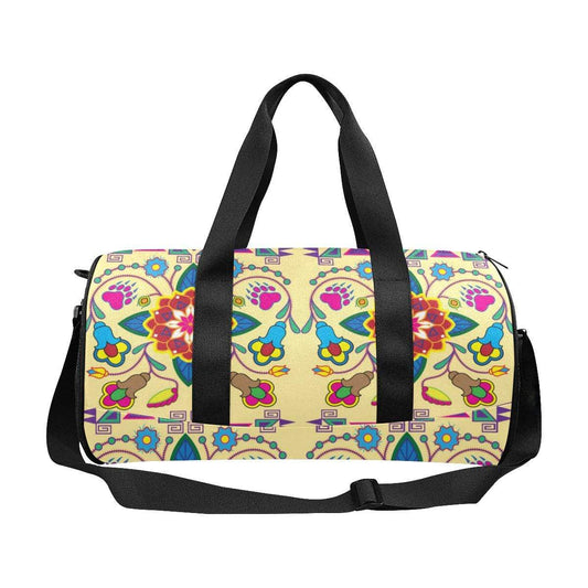 Geometric Floral Winter - Vanilla Duffle Bag (Model 1679) Duffle Bag (1679) e-joyer 