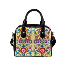 Load image into Gallery viewer, Geometric Floral Winter-Vanilla Shoulder Handbag (Model 1634) Shoulder Handbags (1634) e-joyer 
