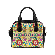 Load image into Gallery viewer, Geometric Floral Winter-Vanilla Shoulder Handbag (Model 1634) Shoulder Handbags (1634) e-joyer 
