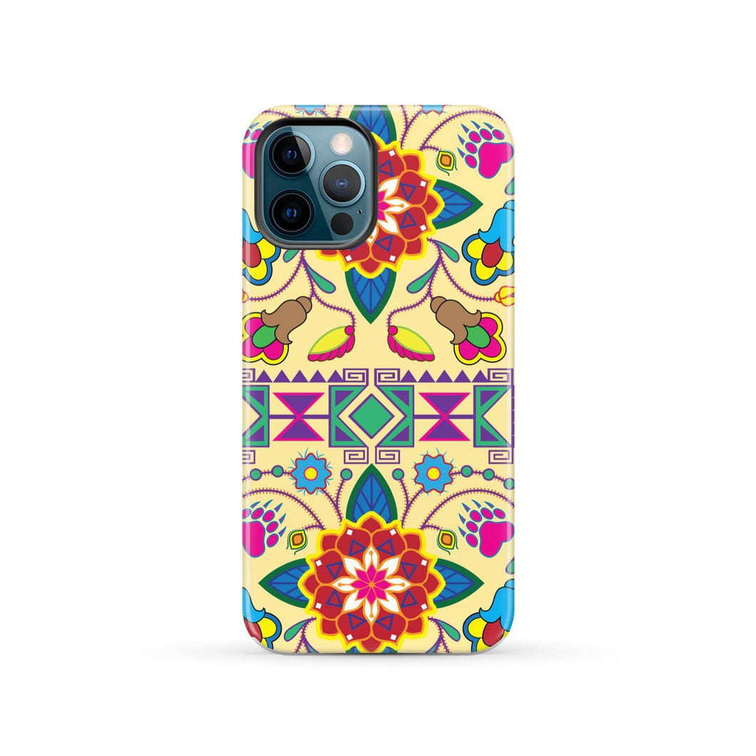 Geometric Floral Winter - Vanilla Tough Case Tough Case wc-fulfillment iPhone 12 Pro 