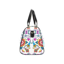 Load image into Gallery viewer, Geometric Floral Winter-White New Waterproof Travel Bag/Large (Model 1639) Waterproof Travel Bags (1639) e-joyer 
