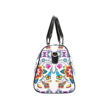 Load image into Gallery viewer, Geometric Floral Winter-White New Waterproof Travel Bag/Large (Model 1639) Waterproof Travel Bags (1639) e-joyer 
