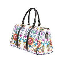 Load image into Gallery viewer, Geometric Floral Winter-White New Waterproof Travel Bag/Large (Model 1639) Waterproof Travel Bags (1639) e-joyer 
