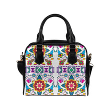 Load image into Gallery viewer, Geometric Floral Winter-White Shoulder Handbag (Model 1634) Shoulder Handbags (1634) e-joyer 
