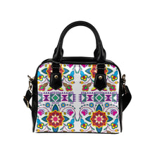 Load image into Gallery viewer, Geometric Floral Winter-White Shoulder Handbag (Model 1634) Shoulder Handbags (1634) e-joyer 
