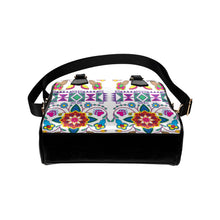 Load image into Gallery viewer, Geometric Floral Winter-White Shoulder Handbag (Model 1634) Shoulder Handbags (1634) e-joyer 
