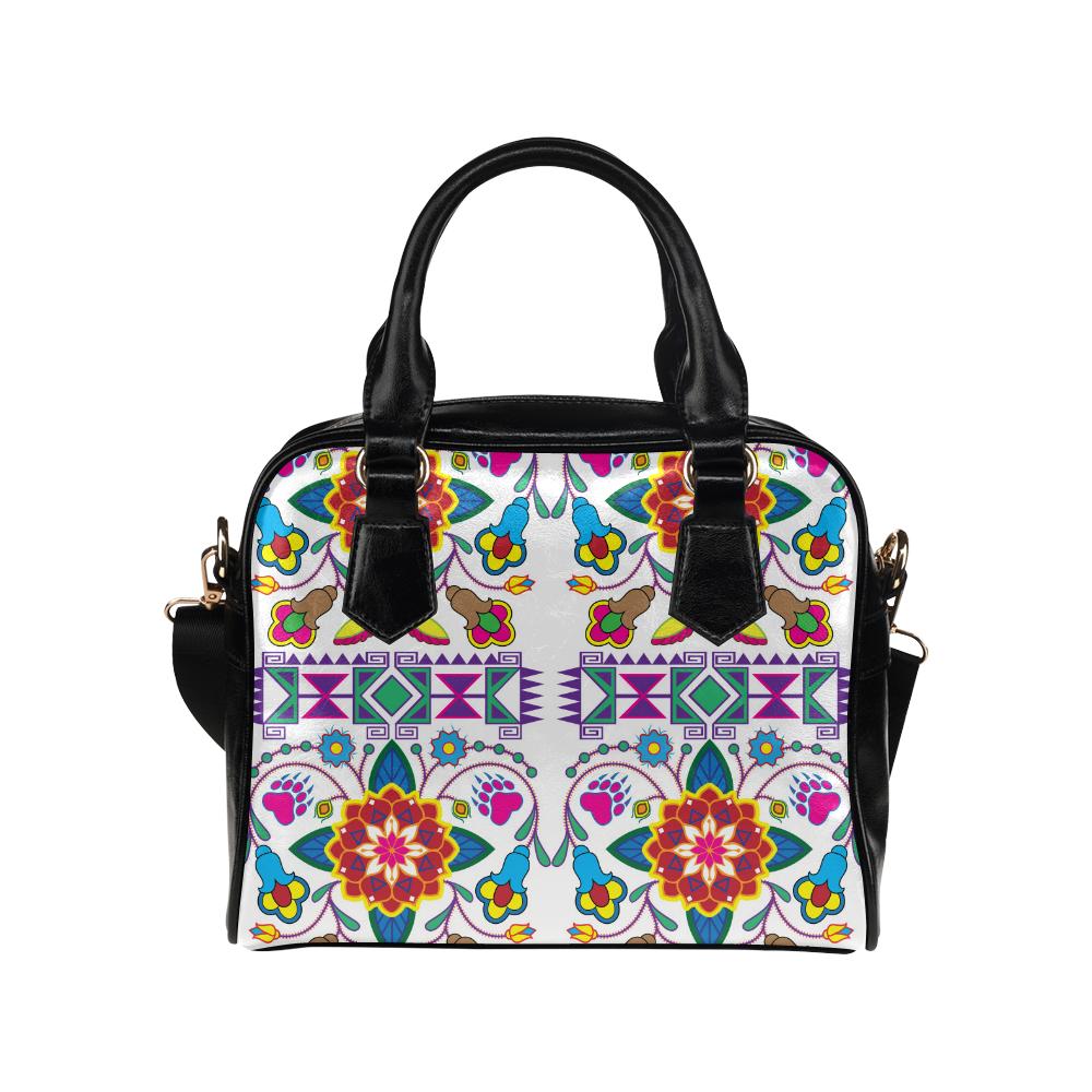 Geometric Floral Winter Winter Shoulder Bag by 49 Dzine