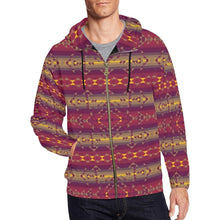 Load image into Gallery viewer, Gold Wool All Over Print Full Zip Hoodie for Men (Model H14) hoodie e-joyer 
