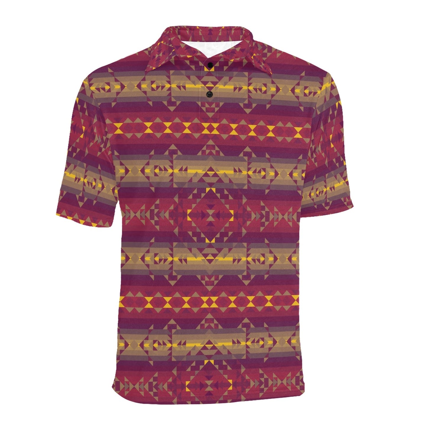 Gold Wool Men's All Over Print Polo Shirt (Model T55) Men's Polo Shirt (Model T55) e-joyer 