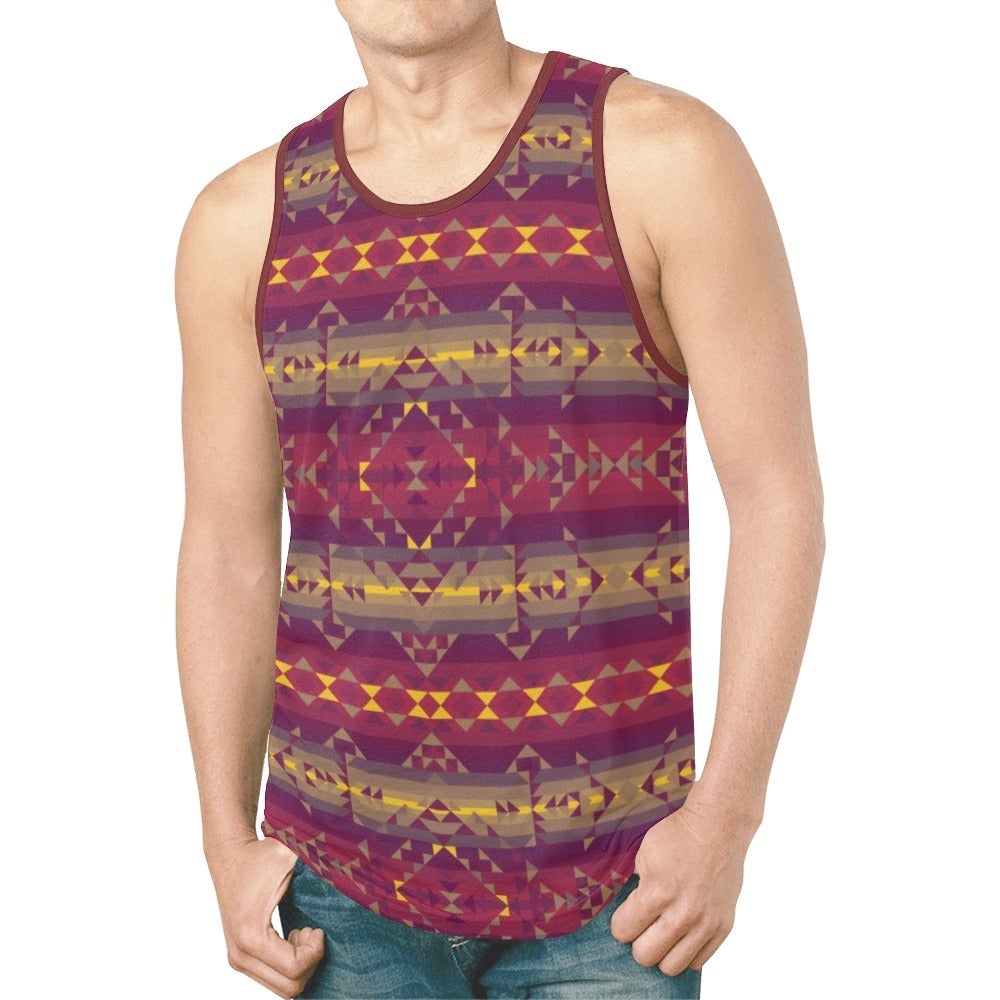 Gold Wool New All Over Print Tank Top for Men (Model T46) tank top e-joyer 