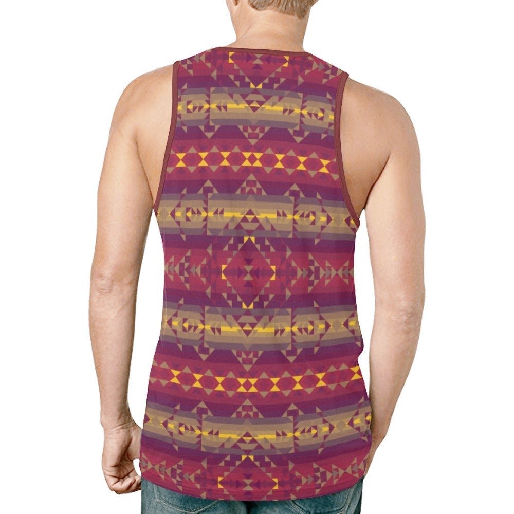 Gold Wool New All Over Print Tank Top for Men (Model T46) tank top e-joyer 