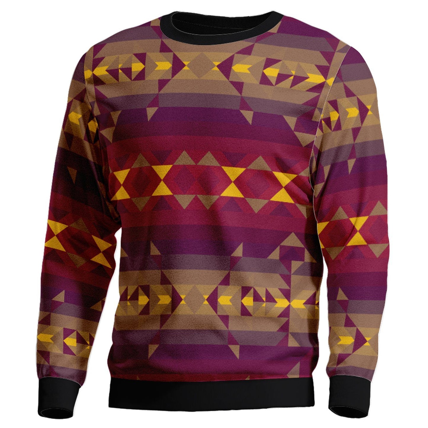 Gold Wool Unisex Crewneck Long Sleeve Top 49 Dzine 