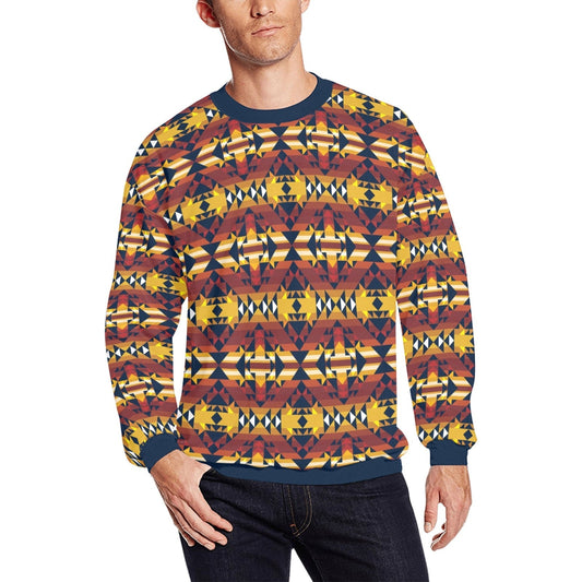 Golden Clouds All Over Print Crewneck Sweatshirt for Men (Model H18) shirt e-joyer 