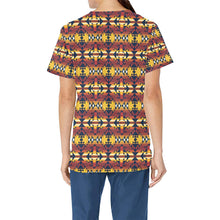 Load image into Gallery viewer, Golden Clouds All Over Print Scrub Top Scrub Top e-joyer 
