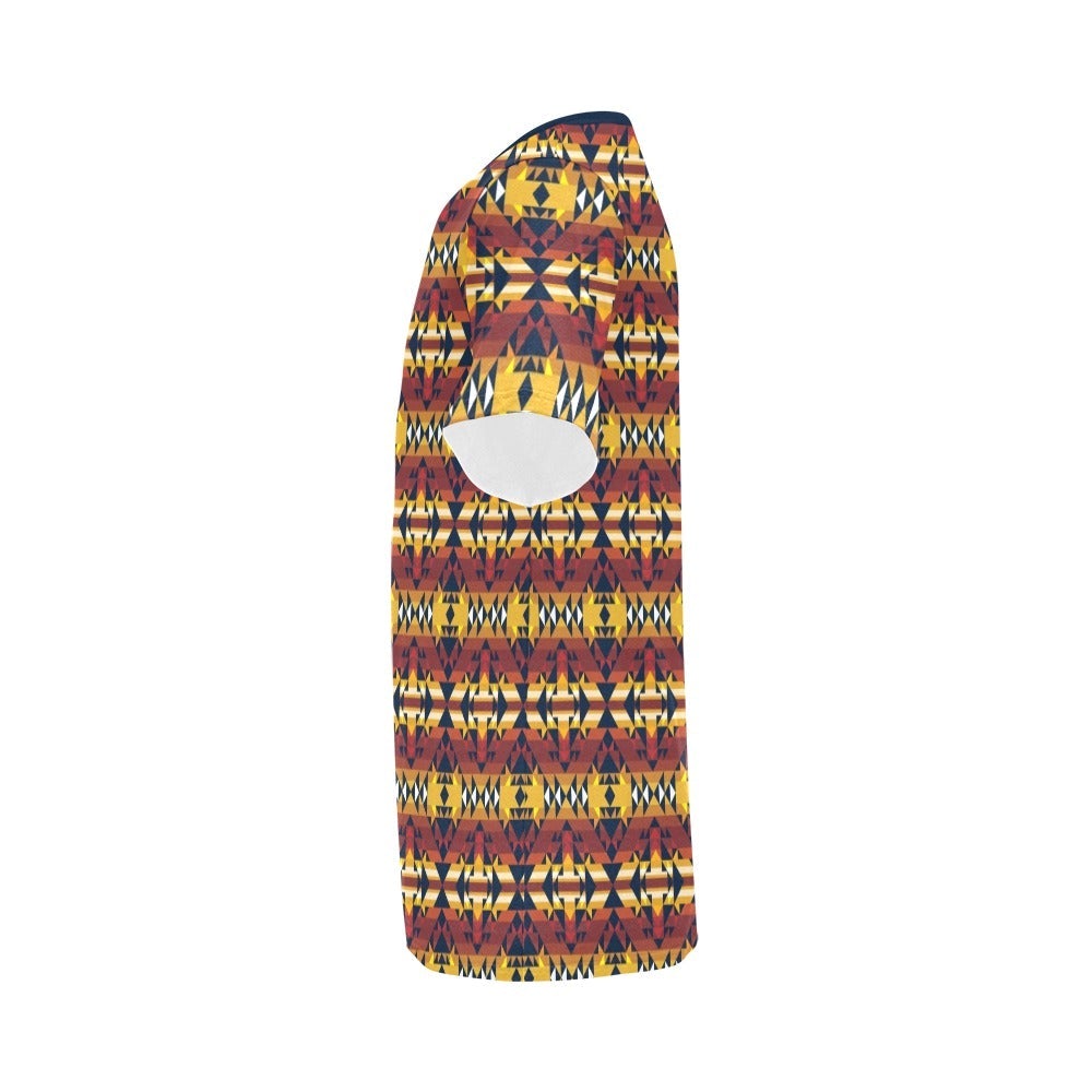 Golden Clouds All Over Print T-Shirt for Men (USA Size) (Model T40) All Over Print T-Shirt for Men (T40) e-joyer 