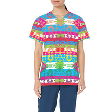 Load image into Gallery viewer, Grand Entry All Over Print Scrub Top Scrub Top e-joyer 
