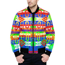 Load image into Gallery viewer, Grand Entry Traditional Unisex Heavy Bomber Jacket with Quilted Lining All Over Print Quilted Jacket for Men (H33) e-joyer 
