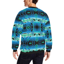 Load image into Gallery viewer, Green Star All Over Print Crewneck Sweatshirt for Men (Model H18) shirt e-joyer 
